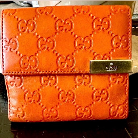 Gucci Handbags - Gucci Orange Guccisima W Hook Wallet